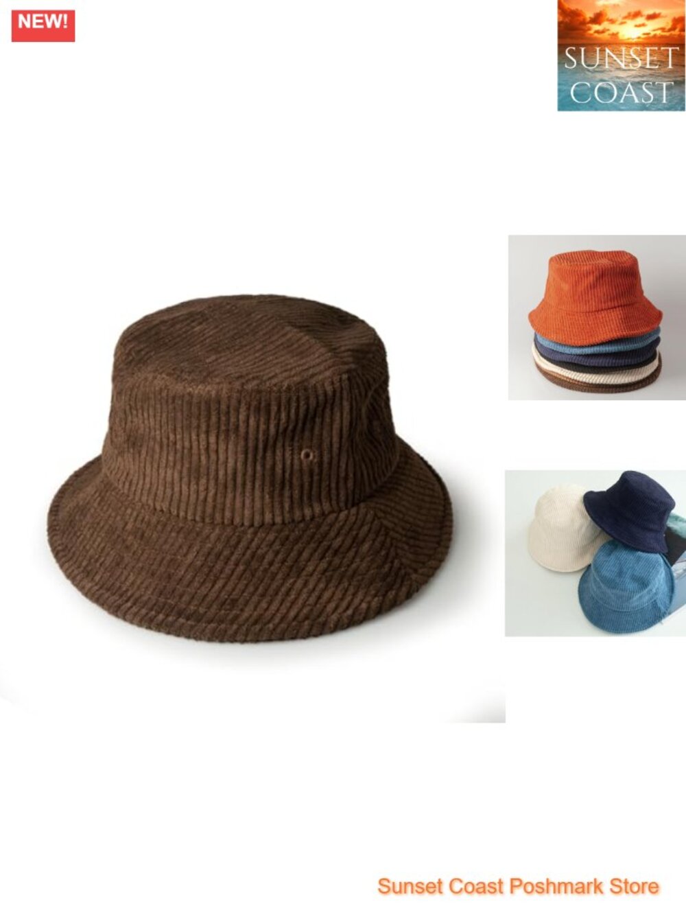 Corduroy Bucket Hat Soft Warm Lightweight Packable Fisherman Cap